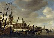Salomon van Ruysdael A Winter Landscape painting